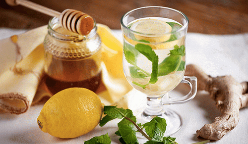 лимон с имбирем и мятой